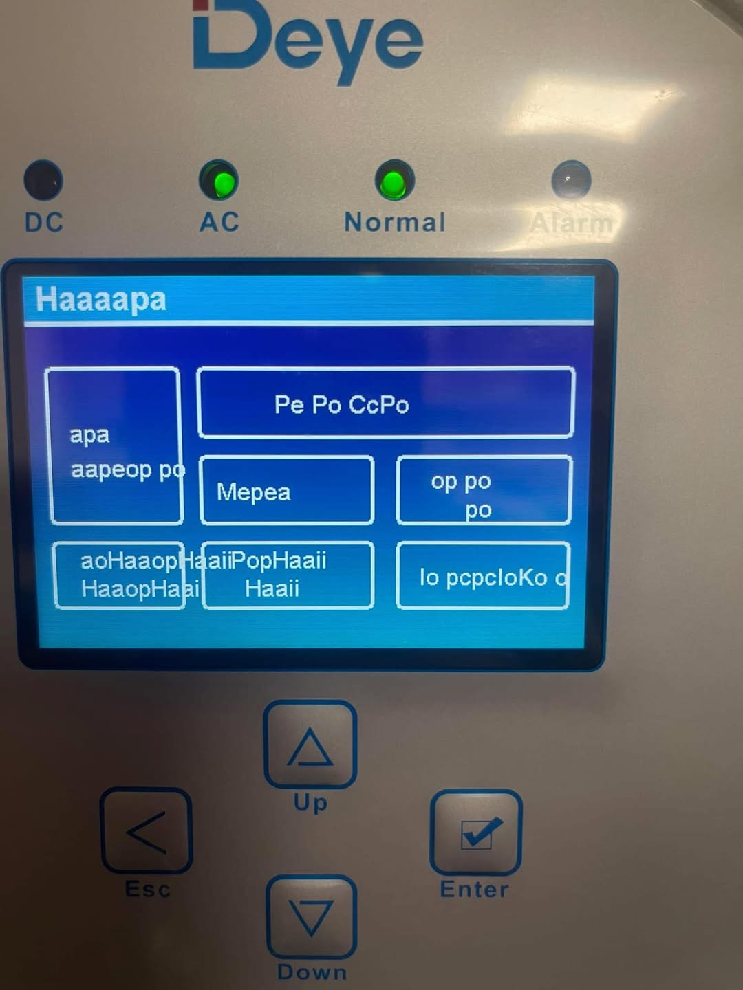 Deye control unit glitch