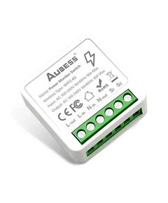 Zigbee/Wifi реле Aubess 4B2-39G1-01 Tuya 220В.,16A., Радіо протокол: ZigBee, Енергомоніторинг: ✓