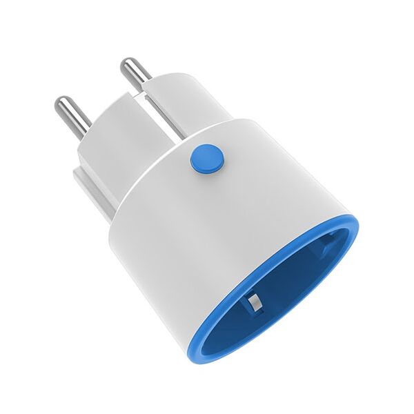 NAS-WR01B - ZigBee socket with energy monitor on 20A for Tuya Smart, SMARTLIFE, HOME ASSISTANT, ZigBee2QMTT, SLS (blue), Color: Blue, Current: 20A