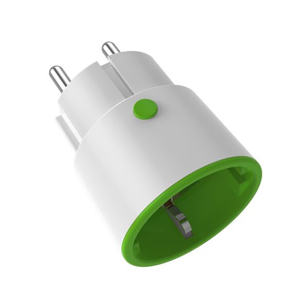 NAS-WR01B - ZigBee socket with energy monitor on 16A for Tuya Smart, SMARTLIFE, HOME ASSISTANT, ZigBee2QMTT, SLS (green), Color: Green, Current: 16A
