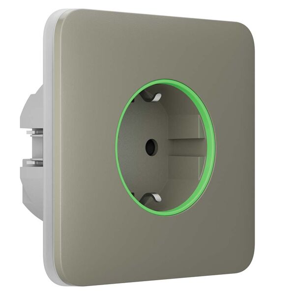 Ajax Outlet Jeweller - Smart outlet [type F] triple, color - Olive, Configuration: triple, Color: Olive