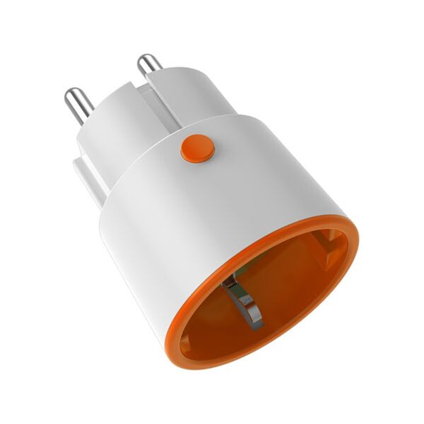 NAS-WR01B - ZigBee розетка з енергомонітором на 16A для Tuya Smart, SMARTLIFE, HOME ASSISTANT, ZigBee2QMTT, SLS (помаранчева), Колір: Помаранчовий, Струм: 16А