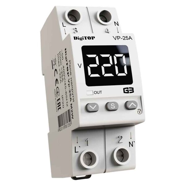 DigiTOP VP-25A M2W - przekaźniki napięcia 25А