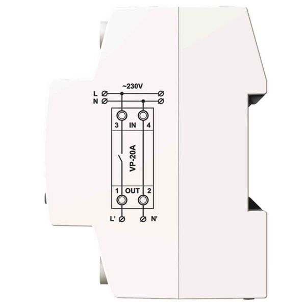 DigiTOP VP-20A M2R - реле напруги 20А, зображення 4 DigiTOP VP-20A M2R - реле напруги 20А, зображення 4