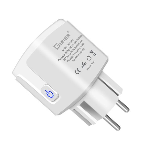 Smart socket with energy monitoring GIRIER 4.2kW (ZigBee, 16A, Round), Version: ZigBee, Form: Round, Current: 16A, зображення 2 Smart socket with energy monitoring GIRIER 4.2kW (ZigBee, 16A, Round), Version: ZigBee, Form: Round, Current: 16A, зображення 2