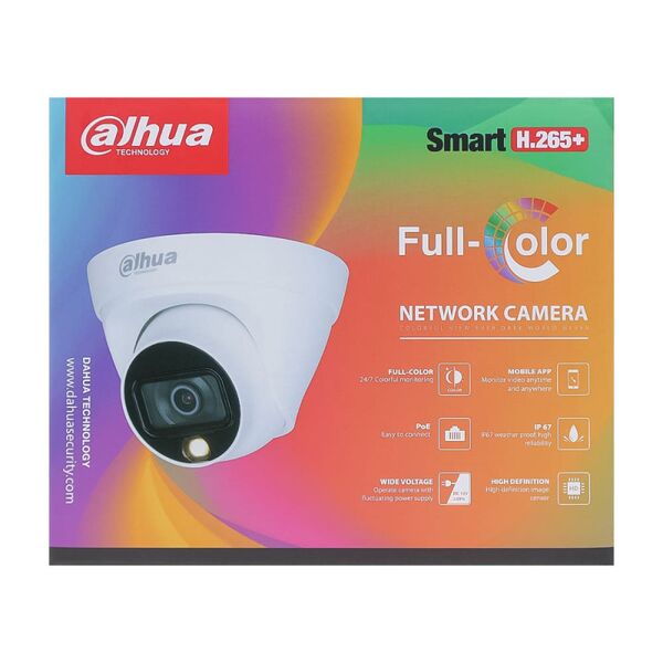 DAHUA DH-IPC-HDW1239T1-LED (2 MP/2.8 ММ) - КУПОЛЬНА PoE IP-КАМЕРА З ПІДСВІТКОЮ, зображення 2